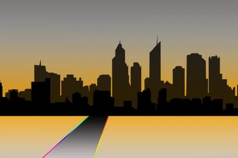 Building silhouettes Ilustração Stock