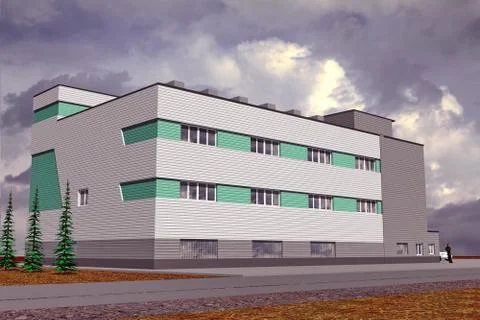 Building Simple Geometry Stock Illustration