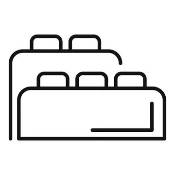 Building simple structure with blocks Ilustración de archivo