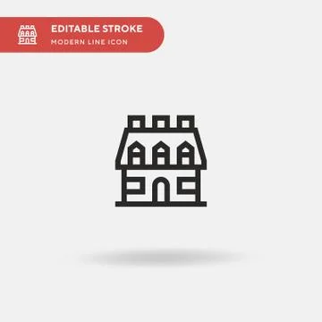 Building Simple vector icon. Illustration symbol design template for web mobi Ilustración de archivo