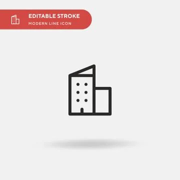 Building Simple vector icon. Illustration symbol design template for web mobi Stock Illustration