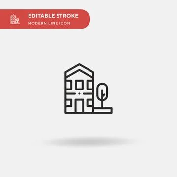 Building Simple vector icon. Illustration symbol design template for web mobi Ilustración de archivo