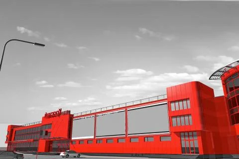 Building Simulation Shopping Stock Illustration