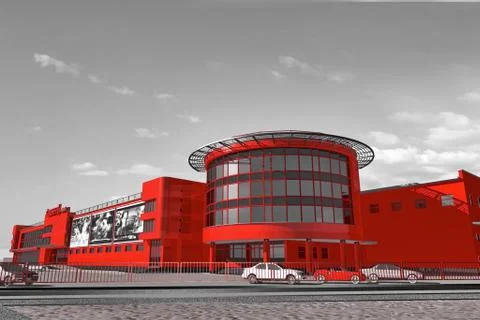 Building Simulation Shopping Stock Illustration