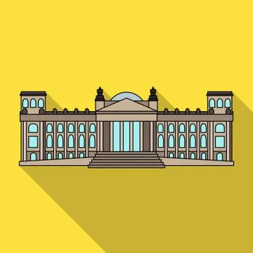 Building, single icon in flat style.Building, vector symbol stock illustration Ilustración de archivo