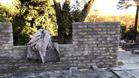 Building site, construction of a new home. Video stock 252345003