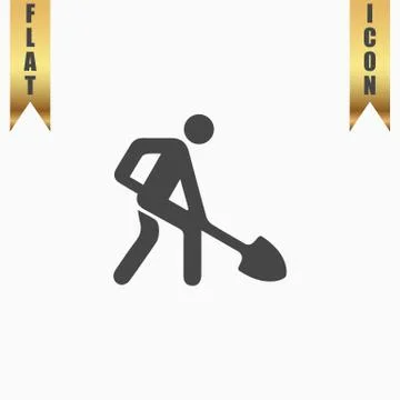Building site flat icon Ilustración de archivo