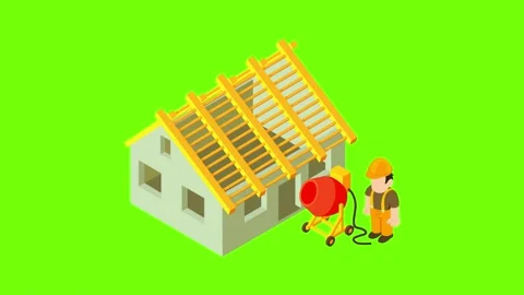 Building site icon animation Stock Footage 152574529