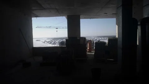 Building site inside the house Stock Footage 82067141