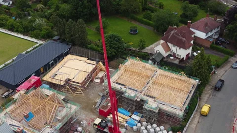 Building Site At Mutliple Stages In Leicester 스톡 동영상 239757997