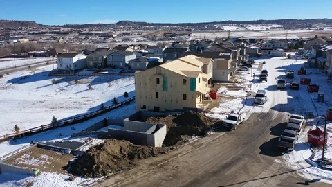 Building-site-pan Stock Footage 100637818