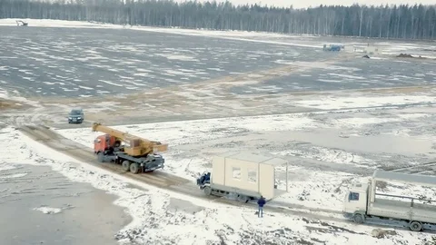 Building site panorama Stock Footage 80309075