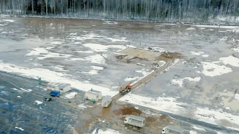 Building site panorama Stock Footage 80309085