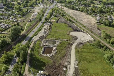 Building site at the start of construction work Stock Photos