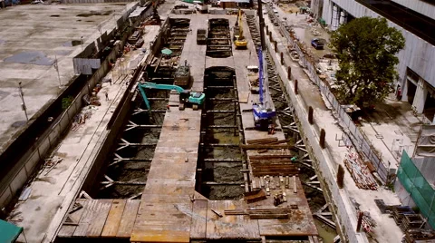 Building site under construction Video stock 68686964