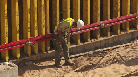 Building site workers 2 Stock Footage 32483116