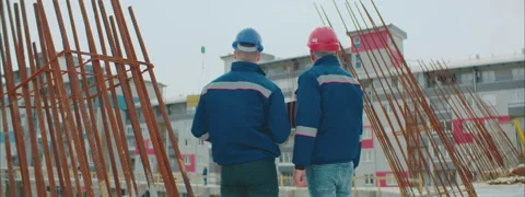 Building Site Workers Stock Footage 150871326