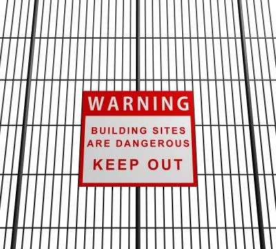 Building sites are dangerous Stock Illustration