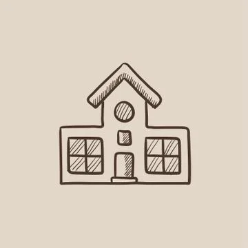 Building sketch icon Ilustración de archivo