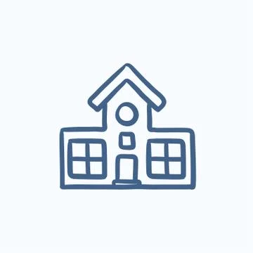 Building sketch icon Illustrazione stock