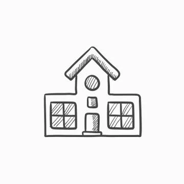Building sketch icon Ilustración de archivo