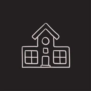 Building sketch icon Ilustración de archivo