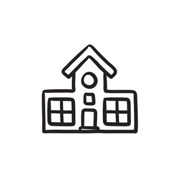 Building sketch icon Ilustración de archivo