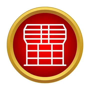 Building skyscraper icon in red circle button Ilustração Stock