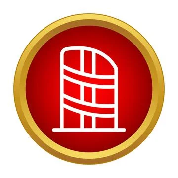 Building skyscraper icon representing real estate architecture Ilustración de archivo