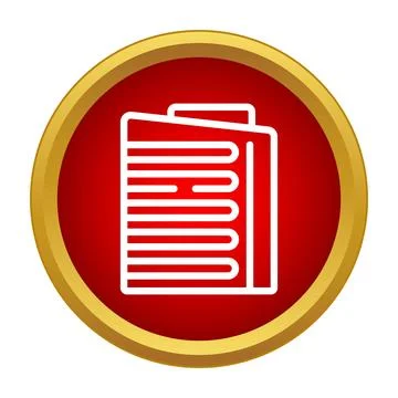 Building skyscraper outline icon in red circle Ilustração Stock