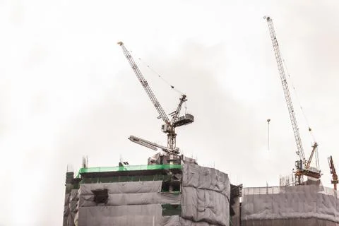 Building the skyscraper Stock Photos