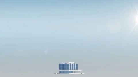 Building Skyscraper in Time-lapse. Sun is Rising. Construction and Technology Stock Footage 85343683
