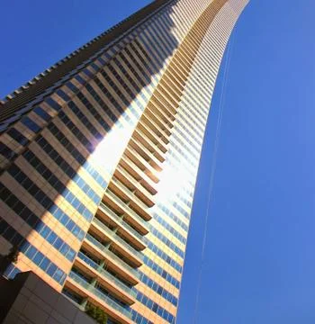 Building skyscraper view from below, modern architecture, Stock Photos