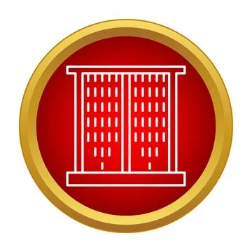 Building skyscraper windows icon graphic symbol Ilustración de archivo