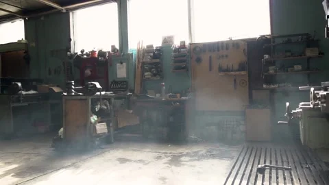 Building in smoke Stock Footage 155014086