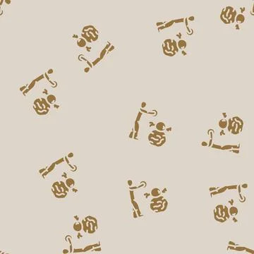 Building snowman winter glyph vector seamless pattern 库存插图