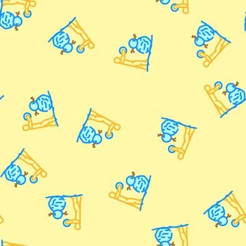 Building snowman winter vector seamless pattern 스톡 일러스트