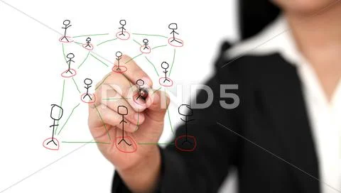 Building social network concept Stock Illustration