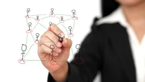 Building social network concept Fotos de archivo