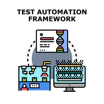 Building software test automation framework concept illustration Stock Illustration