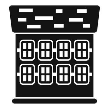 Building with solar panels on facade generating electricity Ilustración de archivo