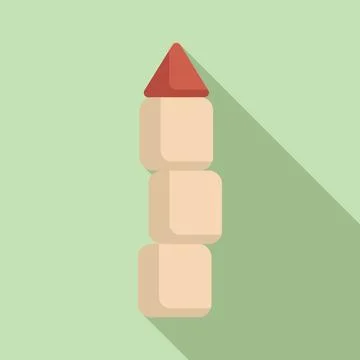Building a solid foundation with building blocks Stock Illustration