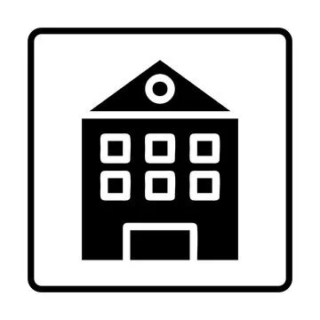 Building solid Icon. Social media sign icons. Vector illustration isolated .. Stock Illustration