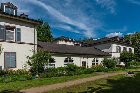 Building of the spa complex in Bad Weilbach, Florsheim, Hesse, Germany Stock Photos