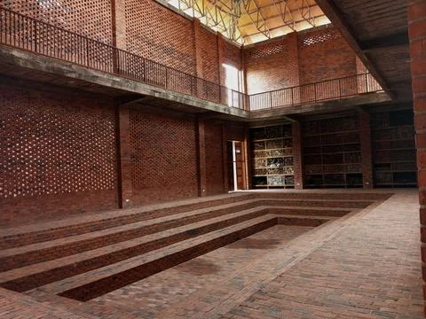 Building space called Parliament of Ghosts at Red clay studio in Ghana. Stock Photos