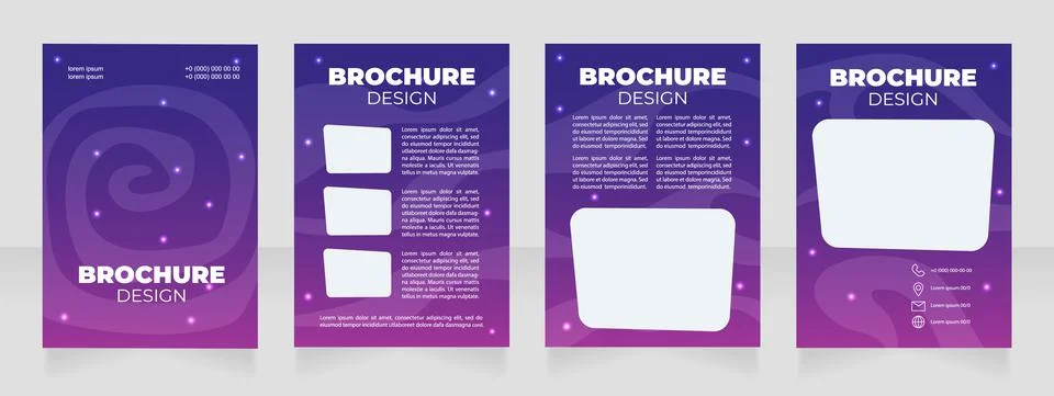 Building spacecraft program blank brochure design Stock-Illustration