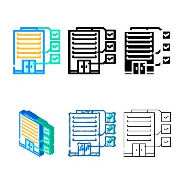 Building specifications architectural drafter color icon multistyle vector Stock Illustration