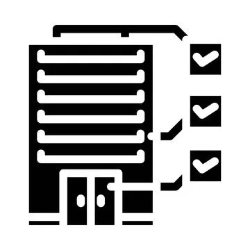 Building specifications architectural drafter glyph icon vector illustration Stock Illustration
