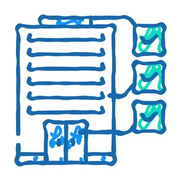 Building specifications architectural drafter icon doodle illustration Ilustración de archivo