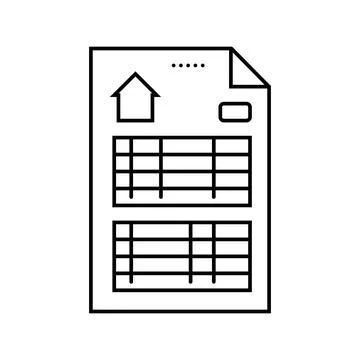Building specifications architectural drafter line icon vector illustration Stock Illustration